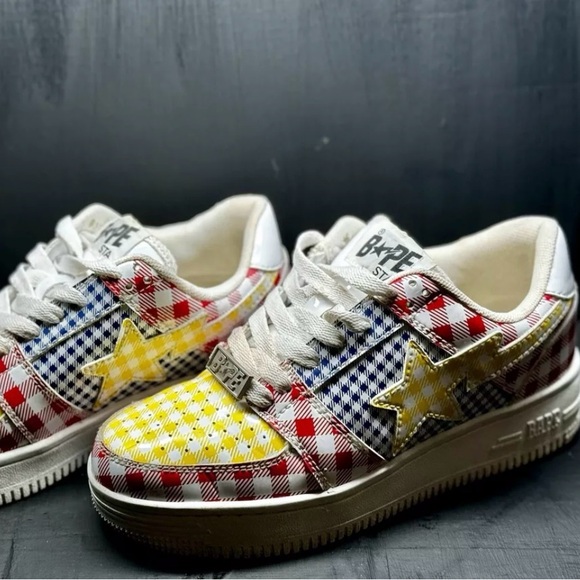 AUTHENTIC A BATHING APE GINGHAM CHECKMULTI PATTERN BAPE STA...